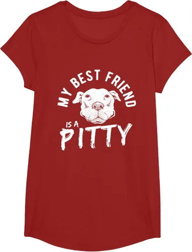 Vista 51 de My Best Friend Is A Pitty Pitties Pitbull - Camiseta Negro