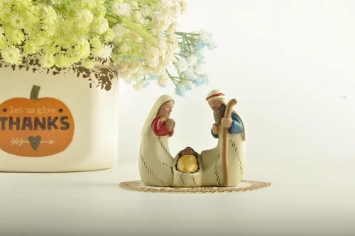 Vista 9 de MeritMode Miniatura Figura Sagrada Familia Nacimiento - Figura Religiosa Pintada a Mano de José, María con Bebé Jesús para Escena de Nacimiento