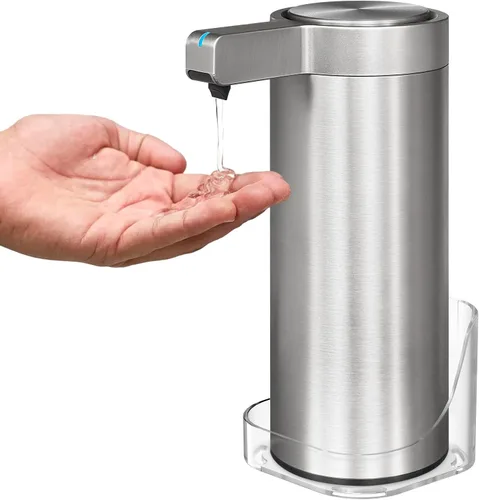 Vista 8 de Dispensador automático de jabón de acero inoxidable con sensor, dispensador de jabón infrarrojo, eléctrico, IPX5, impermeable, USB-C, sensor