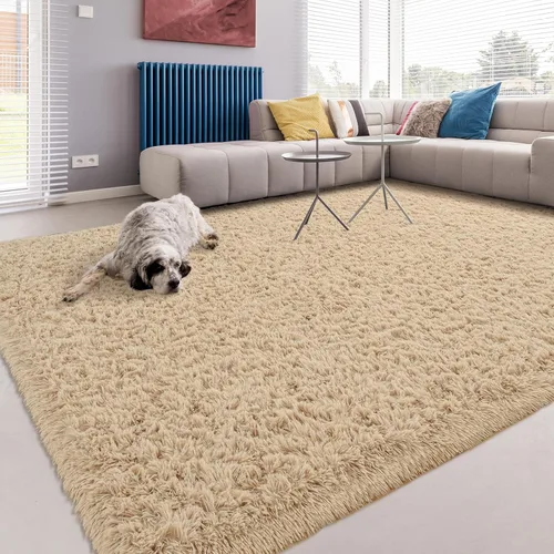 Vista 162 de Softlife Alfombra naranja para dormitorio, alfombra de felpa esponjosa para sala de estar para niñas, alfombra lanuda para niños, alfombra suave