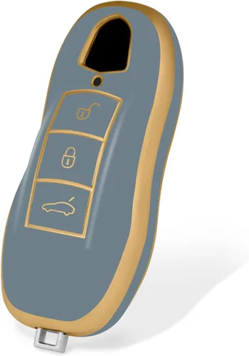 Vista 16 de Funda protectora para llavero inteligente compatible con Porsche Boxster Turbo Cayenne Panamera Macan Cayman 911, llave inteligente sin llave (negro)