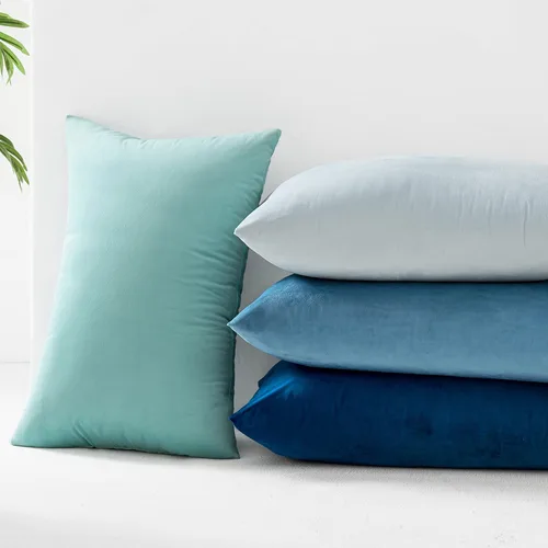 Vista 5 de MIULEE Cushion Covers Set of 4 Velvet Cushion Covers for Sofa Bedroom Square Decorative Solid Colour Elegant Pillowcases for Double Bed Decor 40 x