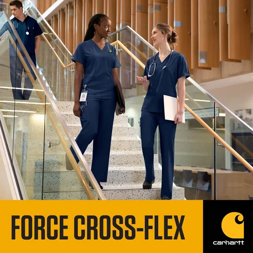 Vista 5 de Carhartt, Cross-Flex, camiseta hospitalaria, mediana, para mujer