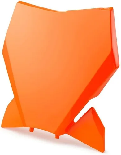 Vista 2 de KTM Placa de número frontal naranja OEM, A46008007000EB, hecha de plástico de impacto altamente duradero y el único ajuste original original