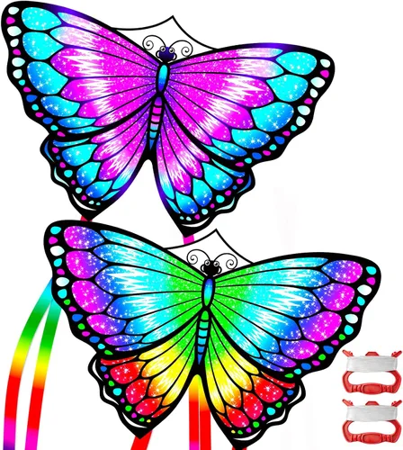 Vista 8 de Kite, Butterfly Kites for Adults, Rainbow Kite & Eagle Kites for Kids 3-12 Dragón multicolor