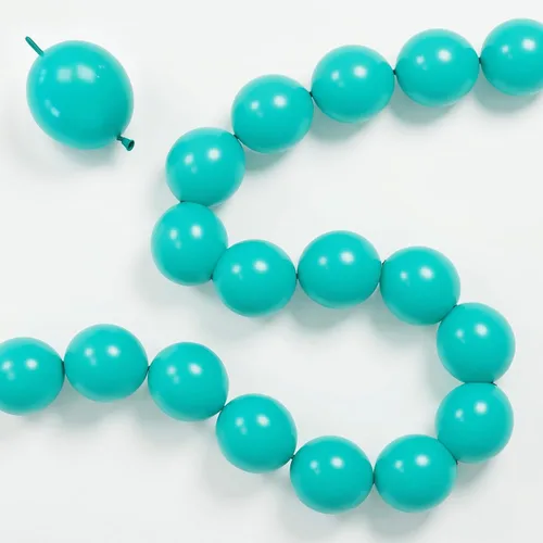 Vista 27 de Globos de Enlace Azul Claro, 60 Piezas de 6 Pulgadas Globos Pequeños de Enlace Rápido Azul Bebé para Hacer Pared de Globos, Arco de Corazón, Globos