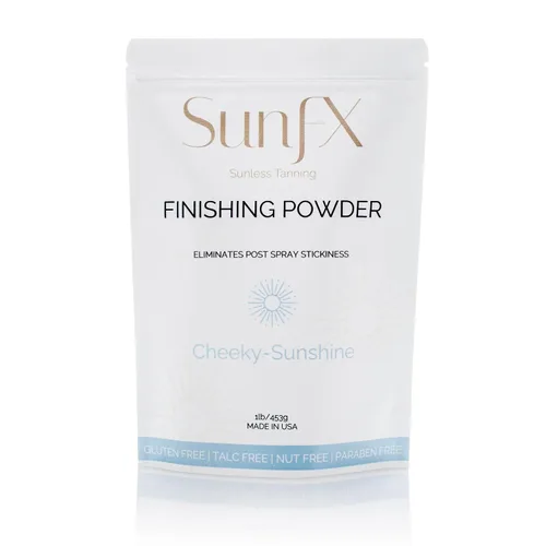 Vista 14 de SunFX Polvo fijador – Velo de acabado de bronceado post aerosol, polvo de bronceado sin sol, brillo translúcido, brillo corporal sin talcless
