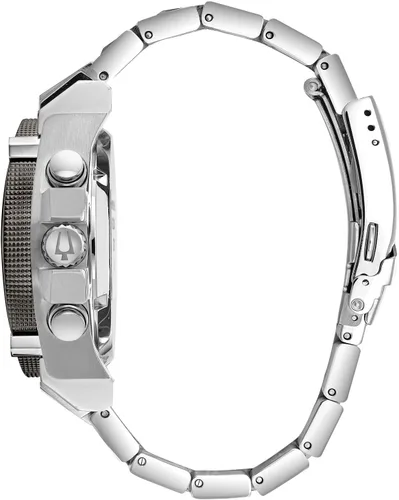 Vista 18 de Bulova Men's Icon High Precision Quartz Chronograph Watch, Curved Mineral Crystal