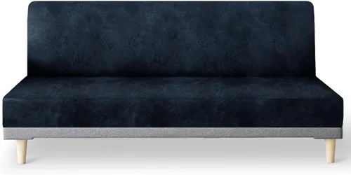 Vista 15 de molasofa - Funda elástica para futón de aspecto de cuero, cubierta para sofá sin brazos, protector de muebles con parte inferior elástica, funda