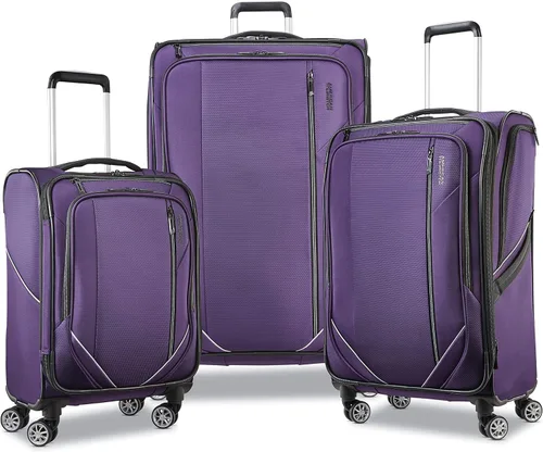 Vista 8 de AMERICAN TOURISTER Zoom Turbo Softside - Equipaje con ruedas giratorias expandible Púrpura Zoom Turbo Softside - Equipaje con ruedas giratorias