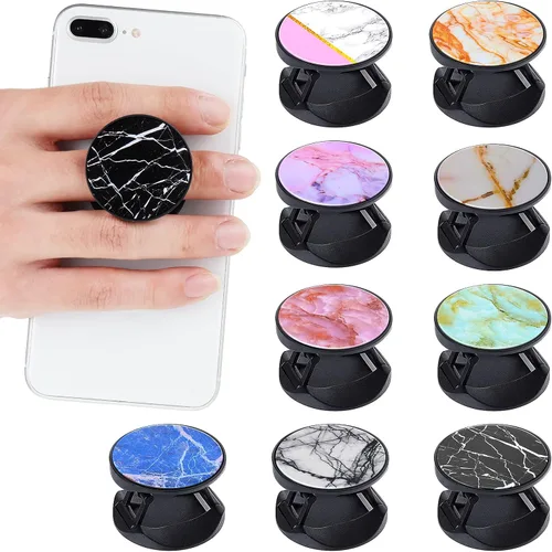 Vista 8 de Honoson 9 Piezas Soporte de Agarre para Teléfono Celular Soporte Plegable Colorido Autoadhesivo Anillo para Dedos de Sublimación para Teléfono