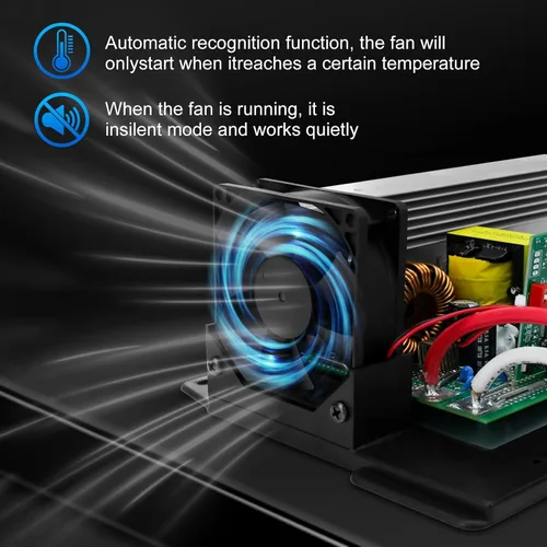 Vista 4 de Convertidor de potencia Wf-8955an actualizado con reconocimiento de plomo ácido y baterías de litio, convertidor Rv Wf-8955-Ad-Mba de 55 amperios