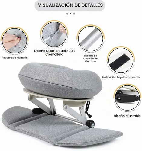 Vista 2 de TRENDBOX Mesa de masaje, almohada de espuma viscoelástica, almohada de masaje de espuma viscoelástica multifuncional ajustable para oficina, sueño
