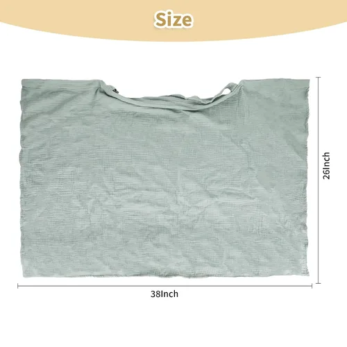 Vista 9 de Funda de lactancia de muselina para lactancia materna, transpirable, 100% algodón, con aro rígido para delantal de lactancia, toldo multiusos