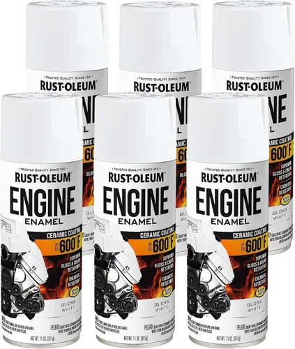 Vista 35 de Rust-Oleum 366428-6PK - Pintura en aerosol de esmalte para motor, 11 onzas, aluminio, (paquete de 6)