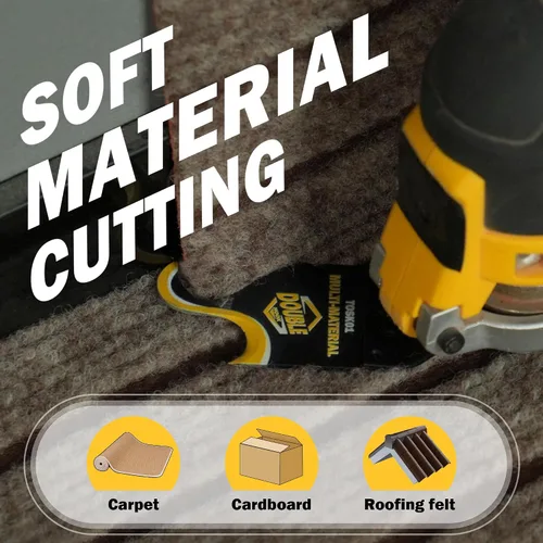 Vista 5 de Cuchilla de gancho para multiherramienta oscilante, 5 piezas de hojas de sierra para multiherramienta para cortar materiales blandos, tejas