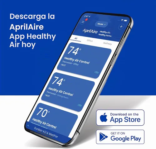 Vista 10 de AprilAire S86WMUPR Termostato programable Wi-Fi, multietapa universal con control IAQ, etapas de calor/frío 2H/2C o etapas de bomba de calor 4H/2C