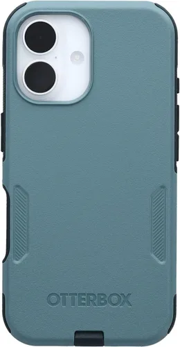 Vista 13 de OtterBox Funda para iPhone 16 Commuter Series - Jeans azul bebé, funda delgada y protectora para iPhone, de doble capa, absorción de impactos