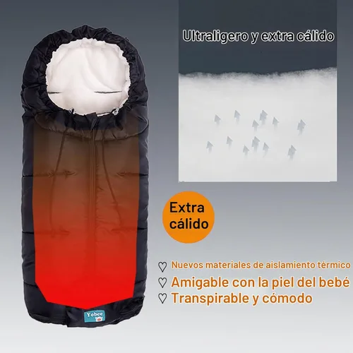 Vista 5 de Yobee Saco de dormir universal resistente a la intemperie para cochecito, cómodo y cálido, ajustable, seguro, manta impermeable para todos