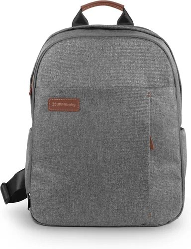 Vista 13 de UPPAbaby Mochila cambiador - Bolsillo para botella y portátil, funda para carrito - Ada Ada-sand Melange Cuero Castaño