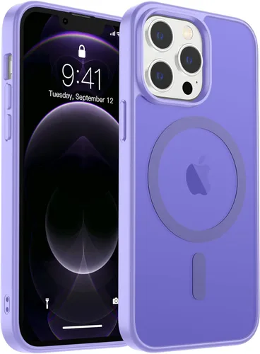 Vista 81 de zapica Funda magnética para iPhone Air, con protector de pantalla de vidrio templado, compatible con MagSafe, translúcida mate, a prueba de golpes