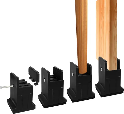 Vista 9 de DEDU Elevadores de cama con abrazadera de tornillo ajustable, elevadores de sofá de 3 pulgadas, resistentes, paquete de 4 unidades que soportan