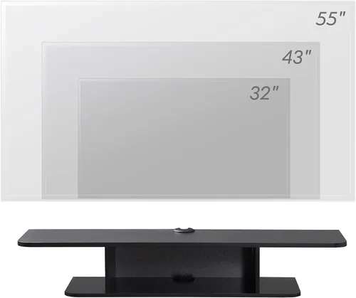 Vista 6 de FITUEYES Soporte de TV montado en la pared, soporte de consola multimedia: estante de almacenamiento de TV de 41.3 pulgadas, estante