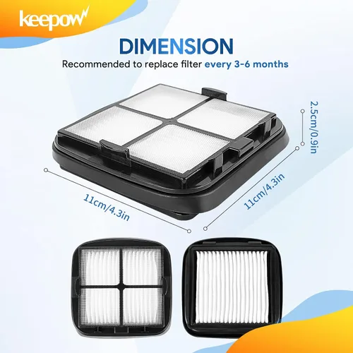 Vista 5 de KEEPOW Filtro de borrador de pelo de mascotas 97D5, paquete de 2 – Compatible con el borrador de pelo de mascotas Bissell con cable para aspiradora