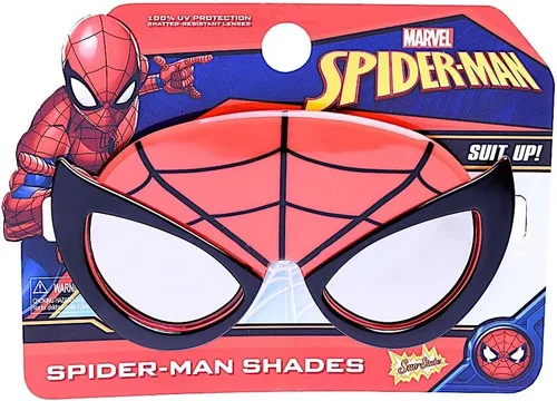 Vista 2 de Sun-Staches Gafas de sol para disfraz de Marvel Lil' Characters Spiderman Party Favors UV400