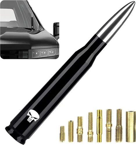 Vista 6 de Miytsya Antena de bala para camión de coche para GM Chevy Silverado 1500 2500 3500 HD Avalanche GMC Sierra 1500 2500 3500 Denali Accesorios