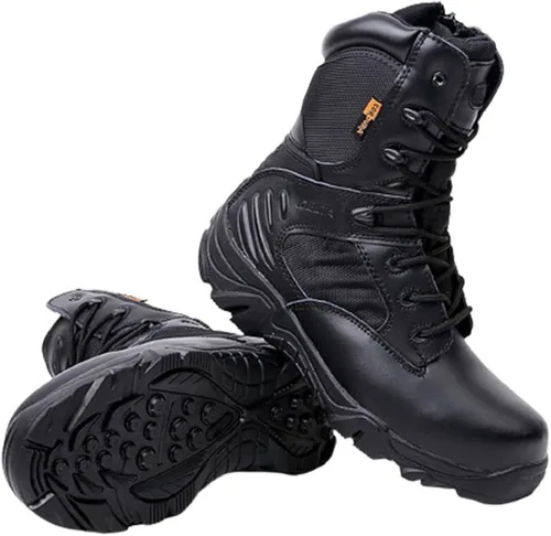 Vista 7 de Kervaky Botas tácticas para hombre, botas militares, botas duraderas, botas de senderismo, botas ligeras, botas para exteriores