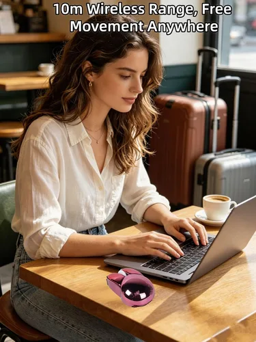 Vista 5 de Ratón inalámbrico Bluetooth con forma de conejo, pequeño, silencioso, USB, óptico, silencioso, divertido, para PC, laptop, computadora