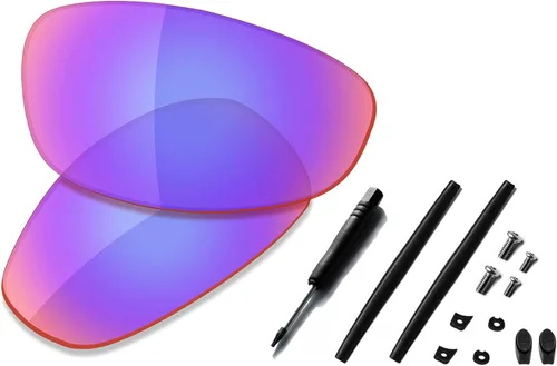 Vista 22 de SAUCER Lentes de repuesto prémium y kits de goma para Oakley Juliet Protección UV400, arañazos, ajuste preciso polarizado oro de 24 quilates