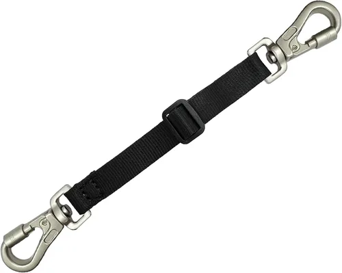 Vista 3 de Clip de respaldo ajustable de doble extremo para arnés de perro, correa reflectante para perro, clip de seguridad bloqueable para collar de púas