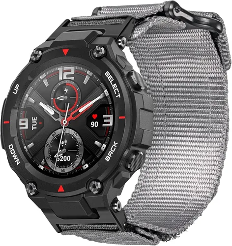 Vista 6 de SMITHA Correas de reloj compatibles con Amazfit T-Rex, T-Rex PRO, T-Rex 2, T-Rex 3 o T-Rex 3 PRO (1.890 in)/(1.732 in), T-Rex Ultra 1/2, correa Gris