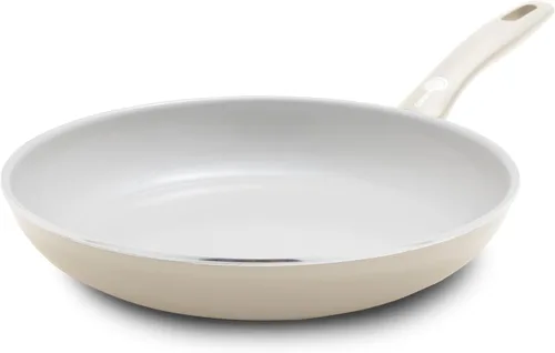 Vista 7 de GreenPan Dover - Sartén antiadherente de cerámica saludable de 10 pulgadas, sin PFAS, apta para lavavajillas, mango de agarre cómodo, gris