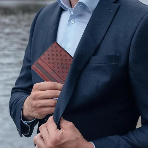 Vista 5 de Billeteras occidentales para hombres, cartera de chequera Rodeo para vaqueros, billetera larga plegable para hombre, tarjetero con bloqueo RFID