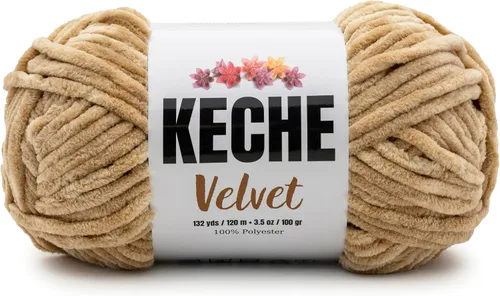 Vista 69 de Keche Hilo para ganchillo, hilo de terciopelo, chenilla suave, manta de bebé voluminosa amigurumi Yarn 3.53 oz (132 yardas) - Arona