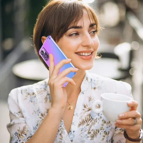 Vista 6 de Funda para Redmi Note 11 Pro 5G/Redmi Note 11E Pro, funda transparente para teléfono con degradado, delgada, antiarañazos, flexible, funda