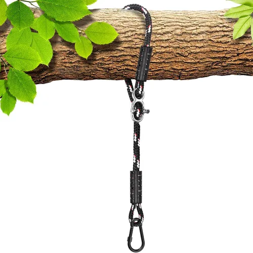 Vista 9 de SELEWARE Kit Colgante de Correas y Cuerdas para Hamaca Columpio de Árbol, Cuerda Ajustable Rápida y Fácil de Colgar Hamaca Silla Columpio