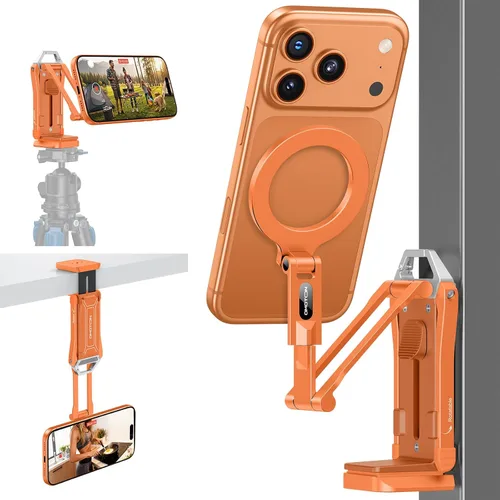 Vista 10 de OMOTON TP02-Pro - Soporte magnético para teléfono para vlogging, elementos esenciales para creadores de contenido con tornillo de 1/4 pulgadas