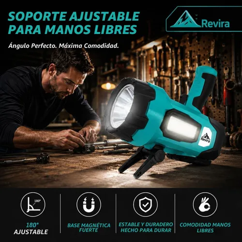 Vista 7 de Linterna recargable de 2,000,000 lúmenes, LED súper brillante