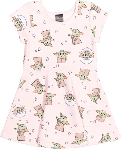 Vista 2 de STAR WARS Mandalorian - Vestido de rizo francés para niñas, Rosado