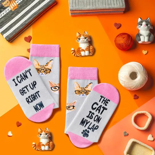Vista 4 de Zmart Funny Duck Pig Dinosaur Fox Gifts for Women, Novelty Wolf Goat Chicken Sloth Hedgehog Socks