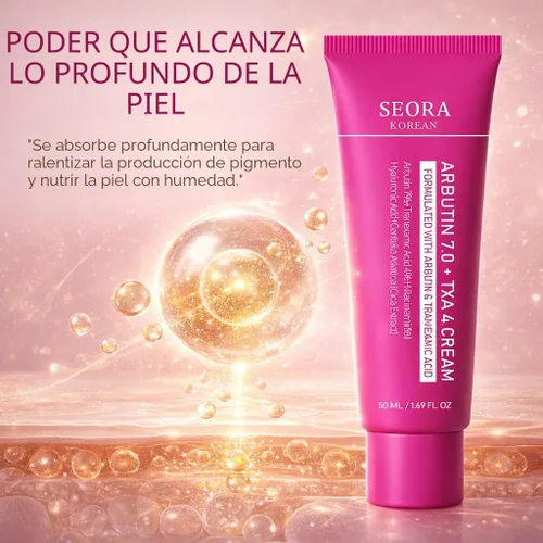 Vista 8 de Crema iluminadora, arbutina y crema facial de ácido tranexámico para el tono de piel desigual y el cuidado de la apariencia de las manchas oscuras