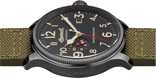 Vista 4 de Ingersoll Reloj Automático Acero inoxidable y nylon Casual de los hombres, color verde (Modelo i02802)