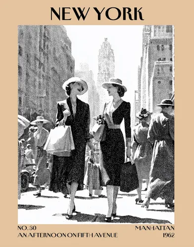 Vista 14 de K&L DESIGN CO. Impresión artística retro vintage de Nueva York, póster sin marco de 11 x 14 pulgadas, recuerdos de la ciudad de Nueva York, bonita