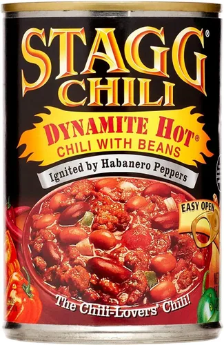 Vista 3 de STAGG DYNAMITE HOT Chili with Beans, Canned Chili, 15 Oz