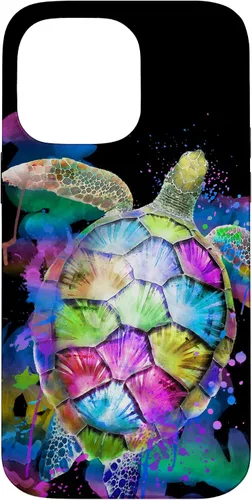 Vista 21 de Rainbow Turtle Design Colorful Turtle Print Sea Turtle Shell Case for iPhone 17