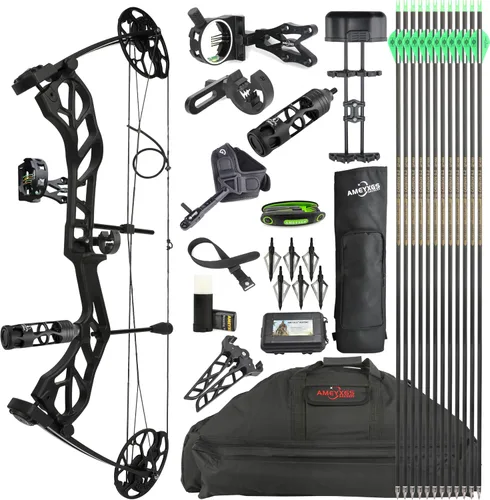 Vista 11 de Archery E8 Compound Bow Set for Adults and Teens RTH Hunting and Target Practice 19”-30” Draw Length,19-70 Lbs Draw Weight,up to IBO 320 fps,Limited